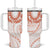 Aloha Lei Onaona Tumbler With Handle Red Hawaiian Tribal Pattern