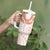 Aloha Lei Onaona Tumbler With Handle Red Hawaiian Tribal Pattern