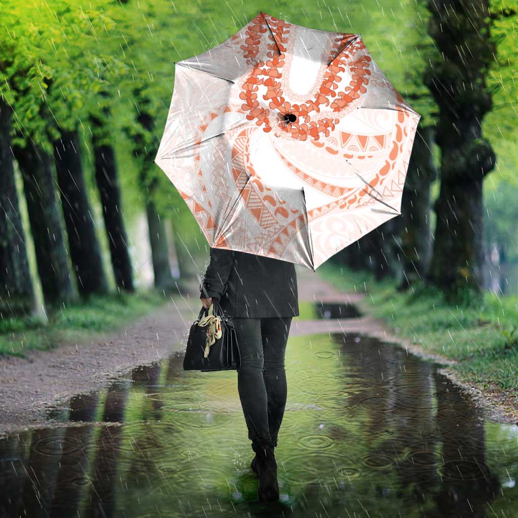Aloha Lei Onaona Umbrella Red Hawaiian Tribal Pattern - Polynesian Pride