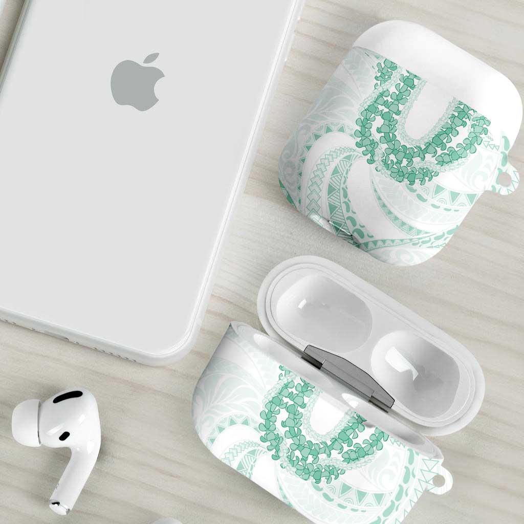 Aloha Lei Onaona AirPods Case Sage Green Hawaiian Tribal Pattern - Polynesian Pride
