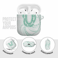 Aloha Lei Onaona AirPods Case Sage Green Hawaiian Tribal Pattern - Polynesian Pride