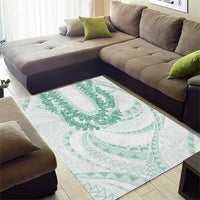 Aloha Lei Onaona Area Rug Sage Green Hawaiian Tribal Pattern