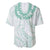 Aloha Lei Onaona Baseball Jersey Sage Green Hawaiian Tribal Pattern