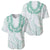 Aloha Lei Onaona Baseball Jersey Sage Green Hawaiian Tribal Pattern