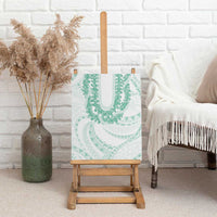 Aloha Lei Onaona Canvas Wall Art Sage Green Hawaiian Tribal Pattern LT9 - Polynesian Pride