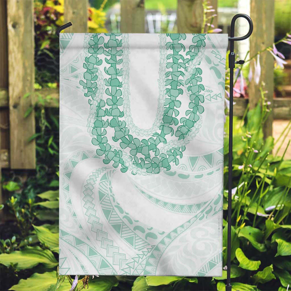 Aloha Lei Onaona Garden Flag Sage Green Hawaiian Tribal Pattern