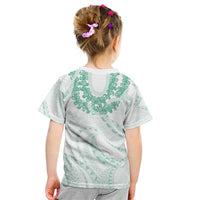 Aloha Lei Onaona Kid T Shirt Sage Green Hawaiian Tribal Pattern LT9 - Polynesian Pride