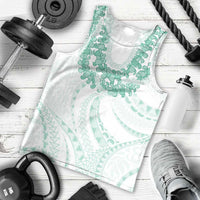 Aloha Lei Onaona Men Tank Top Sage Green Hawaiian Tribal Pattern