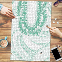 Aloha Lei Onaona Puzzle Sage Green Hawaiian Tribal Pattern - Polynesian Pride