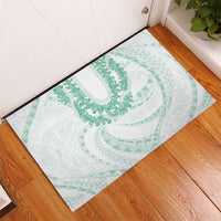 Aloha Lei Onaona Rubber Doormat Sage Green Hawaiian Tribal Pattern LT9 - Polynesian Pride