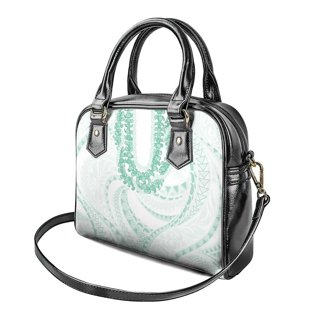 Aloha Lei Onaona Shoulder Handbag Sage Green Hawaiian Tribal Pattern