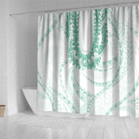 Aloha Lei Onaona Shower Curtain Sage Green Hawaiian Tribal Pattern