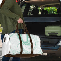 Aloha Lei Onaona Travel Bag Sage Green Hawaiian Tribal Pattern - Polynesian Pride