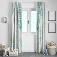 Aloha Lei Onaona Window Curtain Sage Green Hawaiian Tribal Pattern LT9 - Polynesian Pride