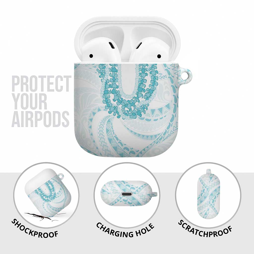 Aloha Lei Onaona AirPods Case Teal Hawaiian Tribal Pattern - Polynesian Pride