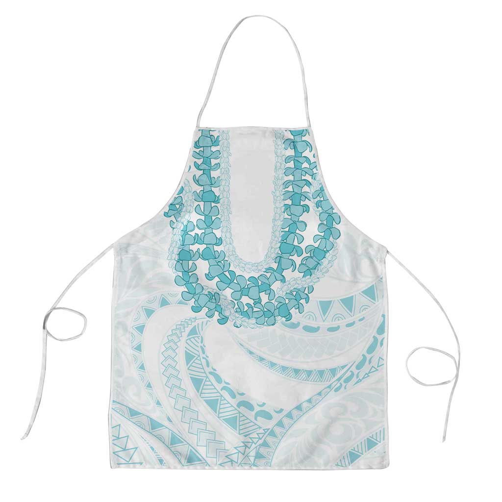 Aloha Lei Onaona Apron Teal Hawaiian Tribal Pattern - Polynesian Pride
