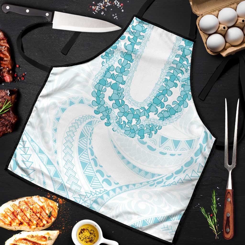 Aloha Lei Onaona Apron Teal Hawaiian Tribal Pattern - Polynesian Pride