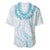 Aloha Lei Onaona Baseball Jersey Teal Hawaiian Tribal Pattern