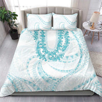 Aloha Lei Onaona Bedding Set Teal Hawaiian Tribal Pattern