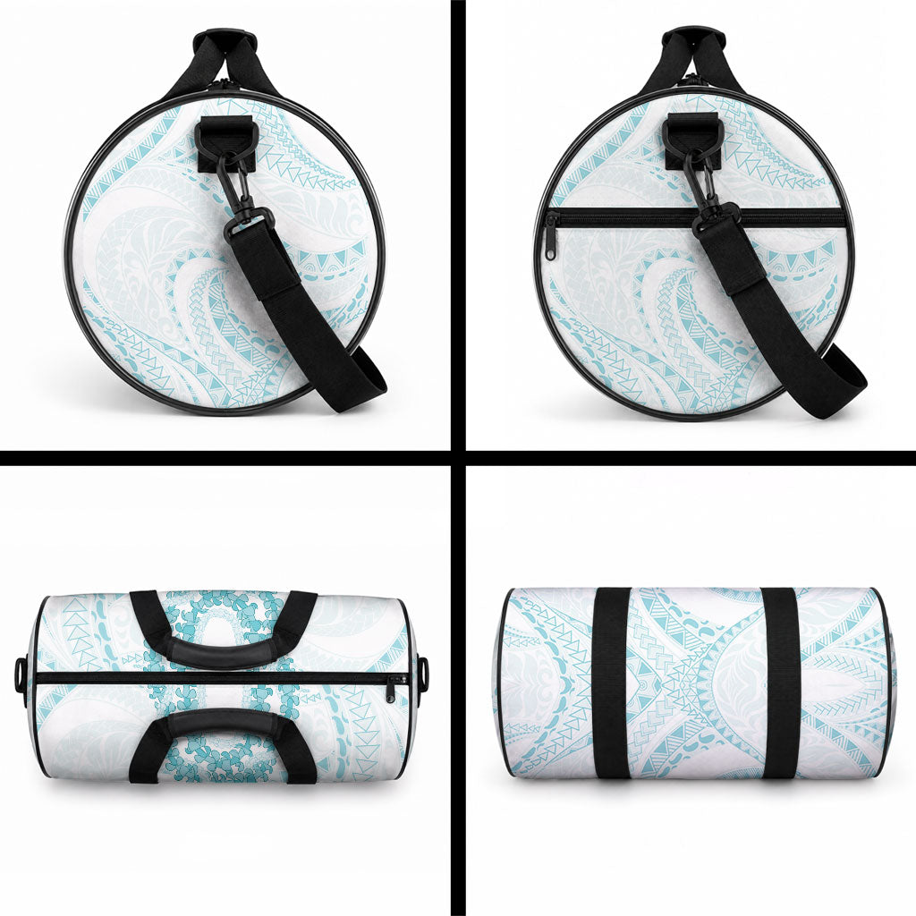 Aloha Lei Onaona Duffle Bag Teal Hawaiian Tribal Pattern LT9 - Polynesian Pride