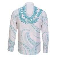 Aloha Lei Onaona Family Matching Mermaid Dress and Hawaiian Shirt Teal Hawaiian Tribal Pattern LT9 - Polynesian Pride