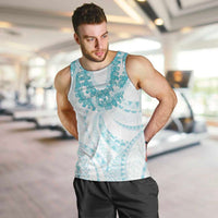 Aloha Lei Onaona Men Tank Top Teal Hawaiian Tribal Pattern LT9 Teal - Polynesian Pride