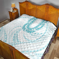 Aloha Lei Onaona Quilt Teal Hawaiian Tribal Pattern