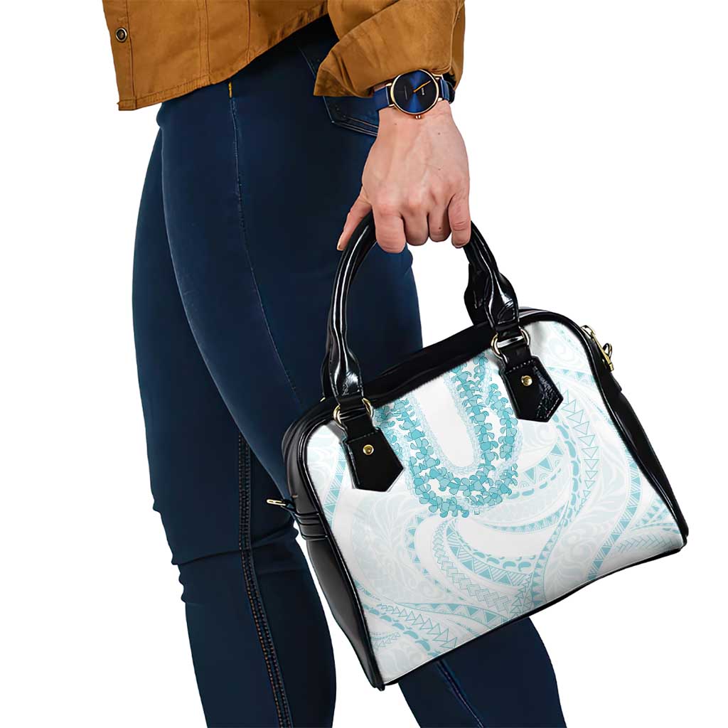 Aloha Lei Onaona Shoulder Handbag Teal Hawaiian Tribal Pattern LT9 - Polynesian Pride