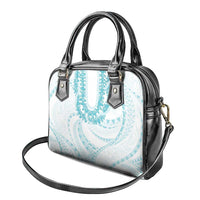 Aloha Lei Onaona Shoulder Handbag Teal Hawaiian Tribal Pattern LT9 - Polynesian Pride