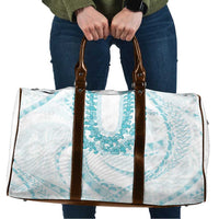 Aloha Lei Onaona Travel Bag Teal Hawaiian Tribal Pattern - Polynesian Pride