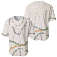 Aloha Lei Mikioi Baseball Jersey Beige Polynesian Tribal Tatau Pattern LT9 - Polynesian Pride