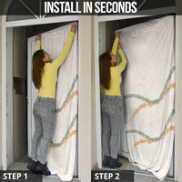 Aloha Lei Mikioi Door Cover Beige Polynesian Tribal Tatau Pattern - Polynesian Pride