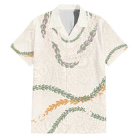 Aloha Lei Mikioi Family Matching Mermaid Dress and Hawaiian Shirt Beige Polynesian Tribal Tatau Pattern LT9 Dad's Shirt - Short Sleeve Beige - Polynesian Pride