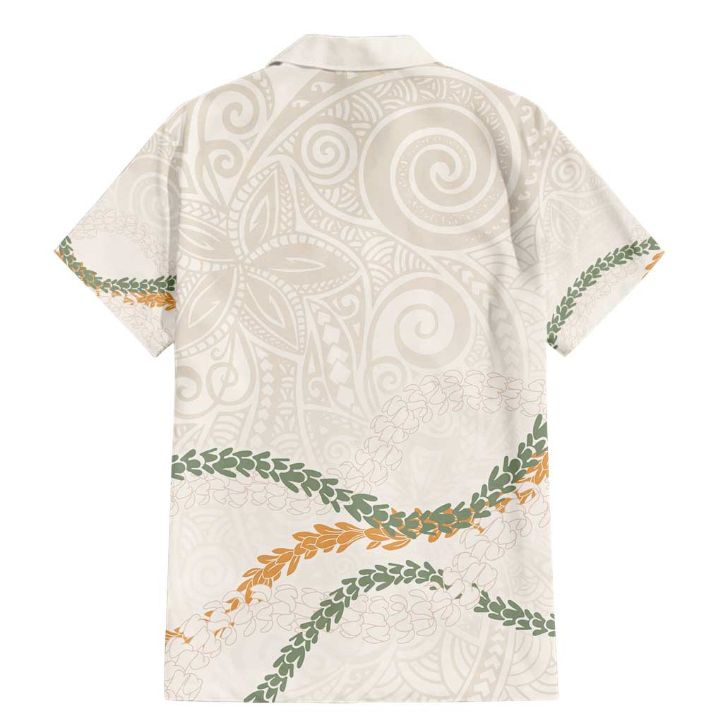 Aloha Lei Mikioi Family Matching Mermaid Dress and Hawaiian Shirt Beige Polynesian Tribal Tatau Pattern LT9 - Polynesian Pride