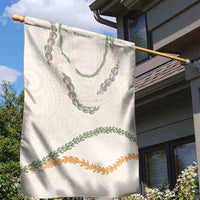 Aloha Lei Mikioi Garden Flag Beige Polynesian Tribal Tatau Pattern