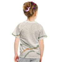 Aloha Lei Mikioi Kid T Shirt Beige Polynesian Tribal Tatau Pattern LT9 - Polynesian Pride
