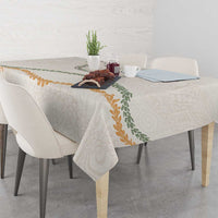 Aloha Lei Mikioi Tablecloth Beige Polynesian Tribal Tatau Pattern LT9 - Polynesian Pride