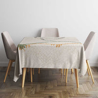 Aloha Lei Mikioi Tablecloth Beige Polynesian Tribal Tatau Pattern LT9 - Polynesian Pride