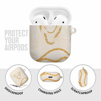 Aloha Lei Mikioi AirPods Case Gold Polynesian Tribal Tatau Pattern - Polynesian Pride