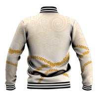 Aloha Lei Mikioi Baseball Jacket Gold Polynesian Tribal Tatau Pattern LT9 - Polynesian Pride