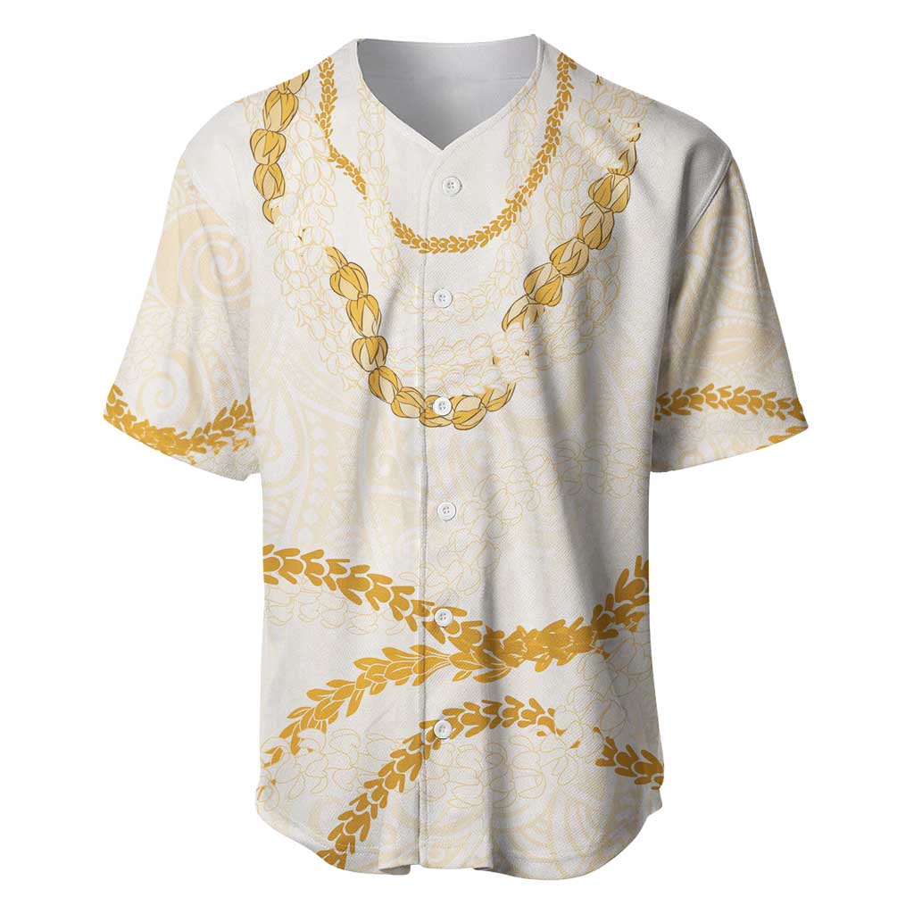 Aloha Lei Mikioi Baseball Jersey Gold Polynesian Tribal Tatau Pattern LT9 Gold - Polynesian Pride