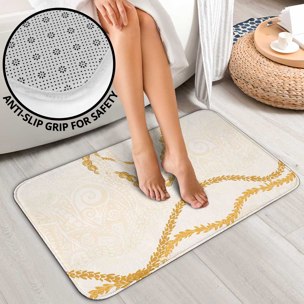 Aloha Lei Mikioi Bathroom Set Gold Polynesian Tribal Tatau Pattern - Polynesian Pride