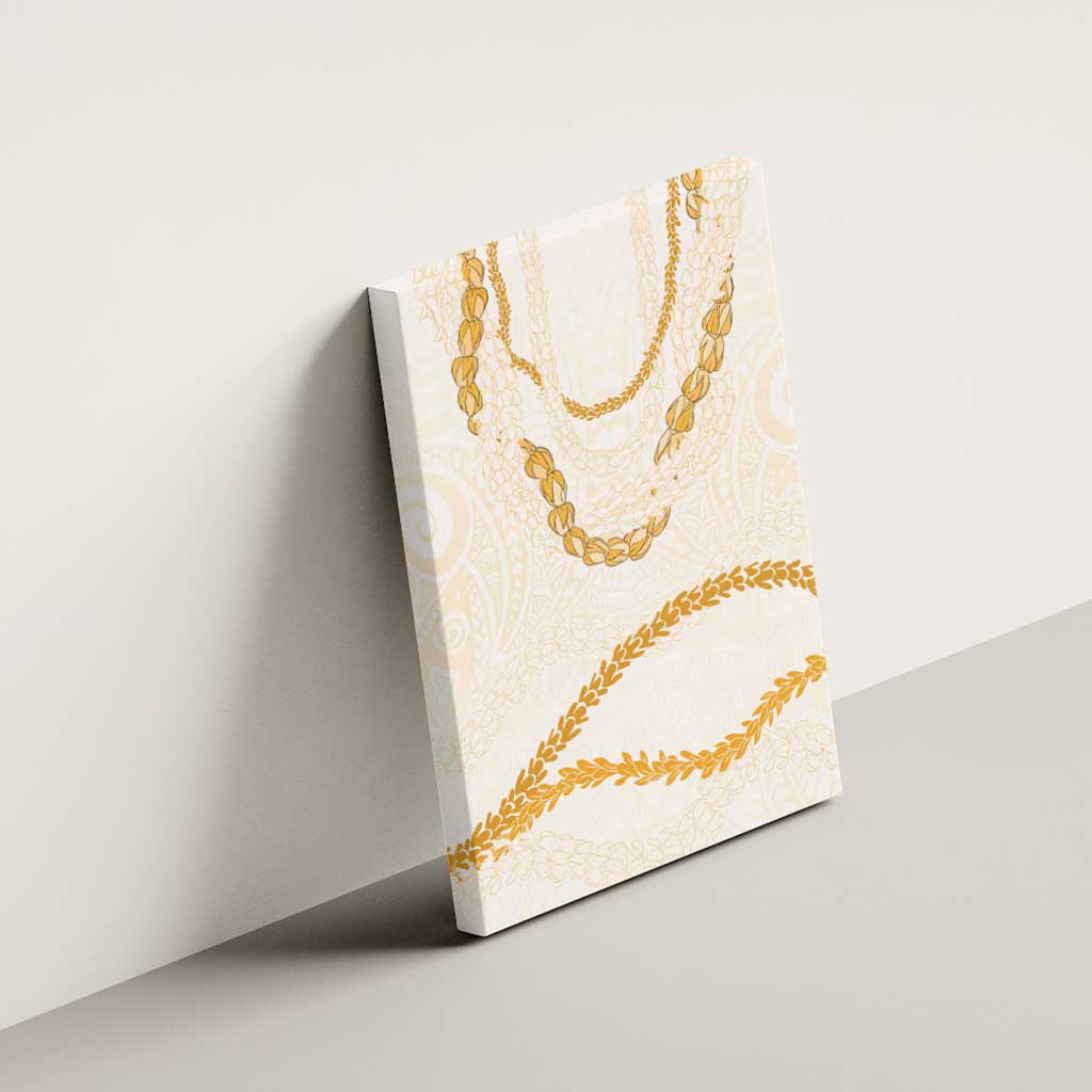 Aloha Lei Mikioi Canvas Wall Art Gold Polynesian Tribal Tatau Pattern