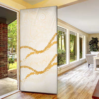 Aloha Lei Mikioi Door Cover Gold Polynesian Tribal Tatau Pattern - Polynesian Pride