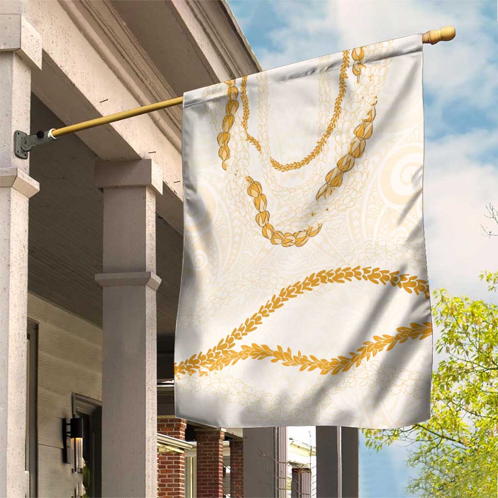 Aloha Lei Mikioi Garden Flag Gold Polynesian Tribal Tatau Pattern