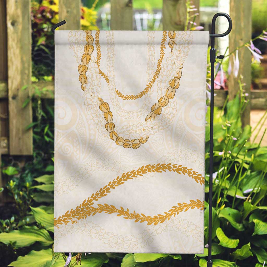 Aloha Lei Mikioi Garden Flag Gold Polynesian Tribal Tatau Pattern