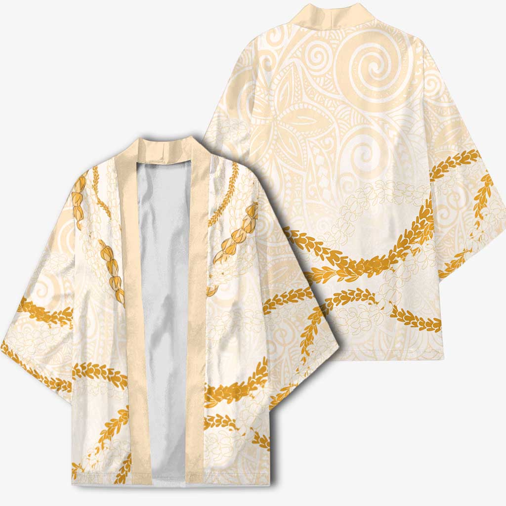 Aloha Lei Mikioi Kimono Gold Polynesian Tribal Tatau Pattern - Polynesian Pride