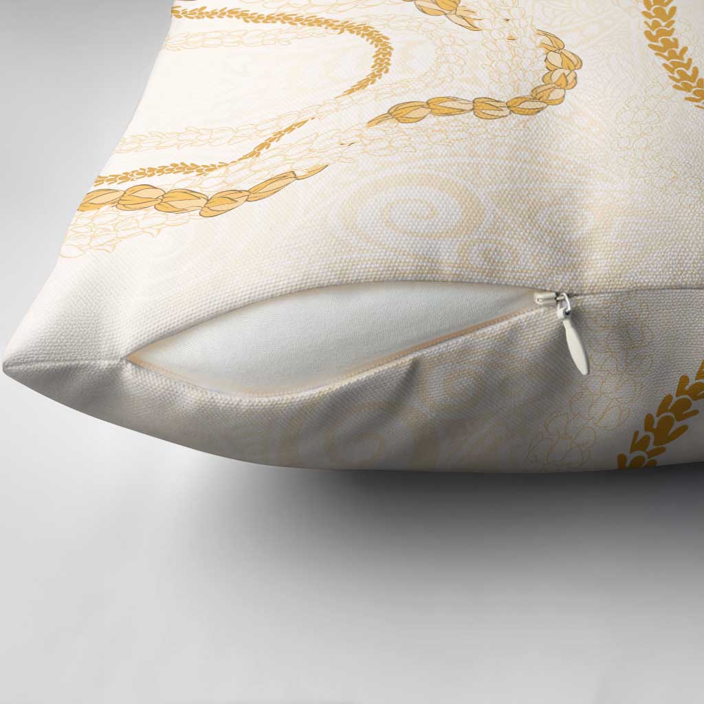 Aloha Lei Mikioi Pillow Cover Gold Polynesian Tribal Tatau Pattern LT9 - Polynesian Pride