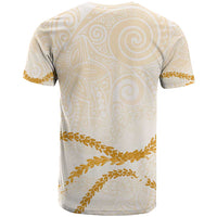 Aloha Lei Mikioi T Shirt Gold Polynesian Tribal Tatau Pattern LT9 - Polynesian Pride