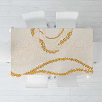 Aloha Lei Mikioi Tablecloth Gold Polynesian Tribal Tatau Pattern LT9 Gold - Polynesian Pride